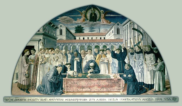 Funerales de san Agustín (Benozzo Gozzoli, 1465)