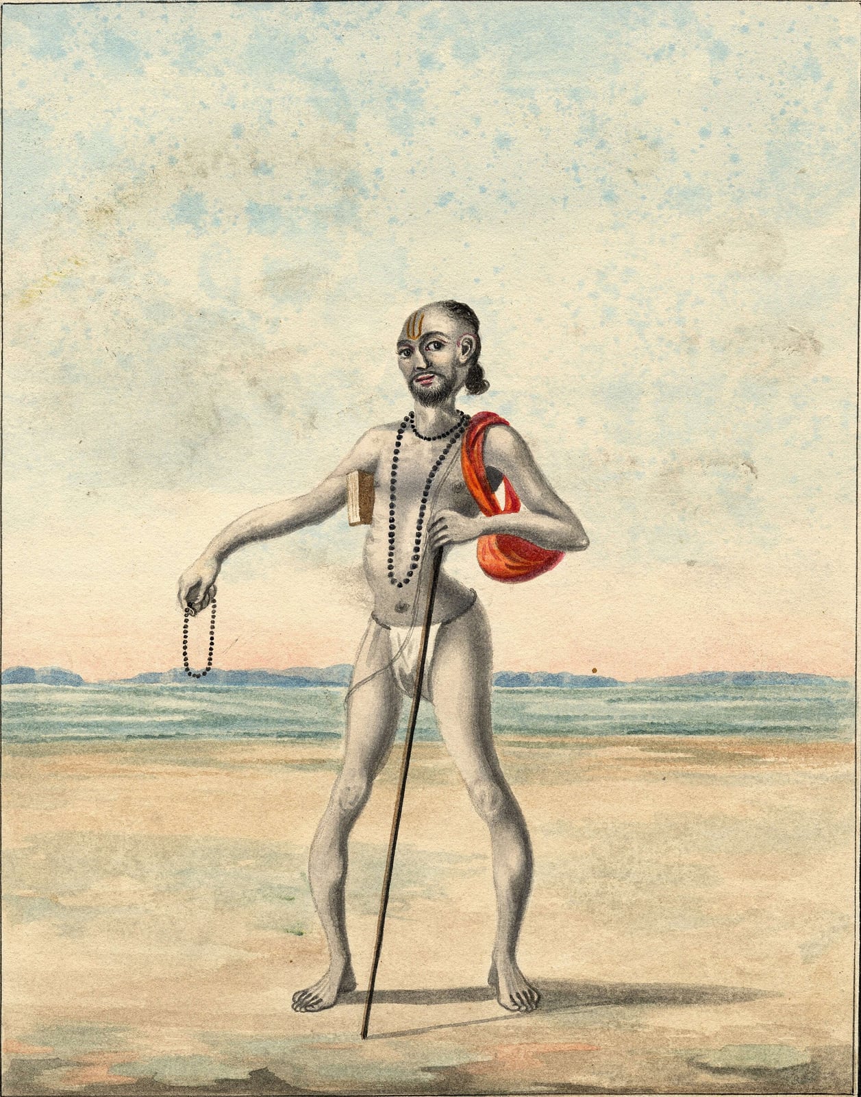 Aṣṭāvakra, acuarela de principios del siglo XIX