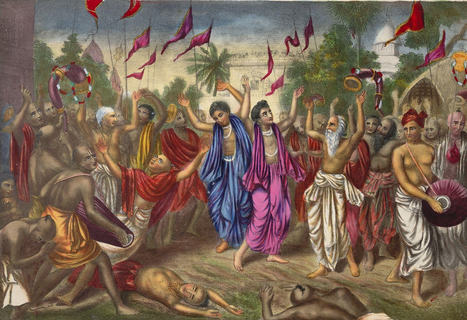 Nagar-kirtan de Chaitanya en Navadvipa