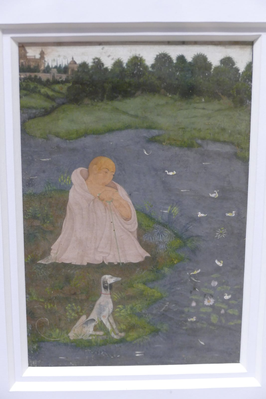 Chaitanya con un perro