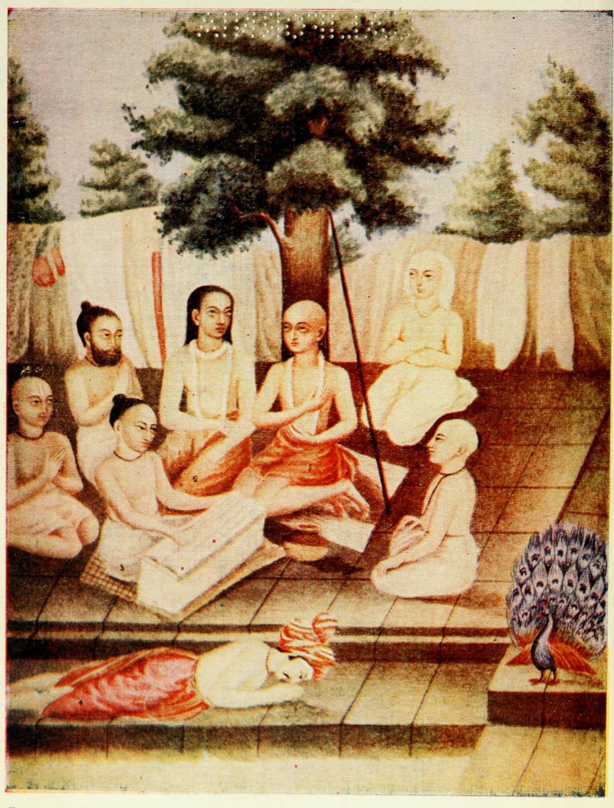 Chaitanya escucha el Bhagavata
