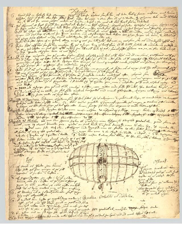 Boceto de la máquina voladora