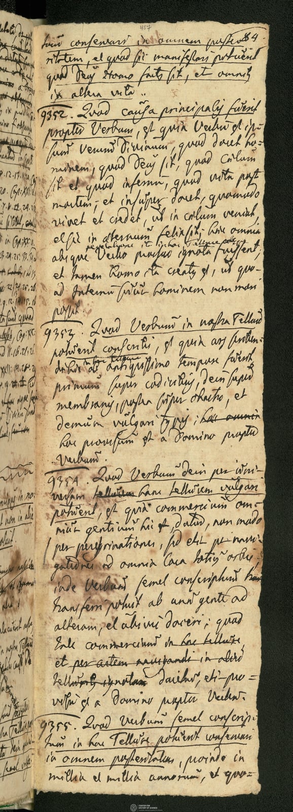 Manuscrito de los Arcana Coelestia (n. 9352)