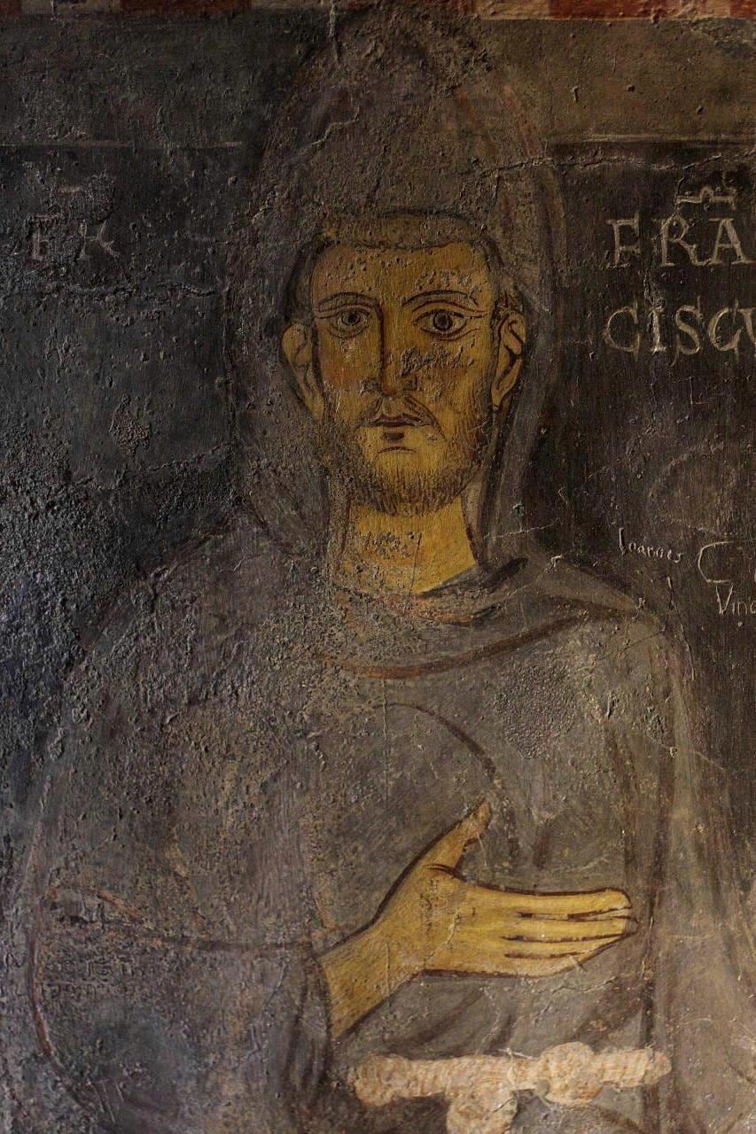 Fresco de «Frater Franciscus» en el Sacro Speco de Subiaco