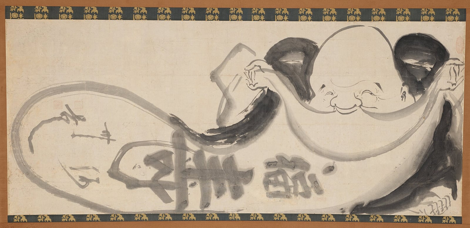Hotei abriendo su saco