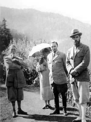 La familia Roerich en Kullu, 1947
