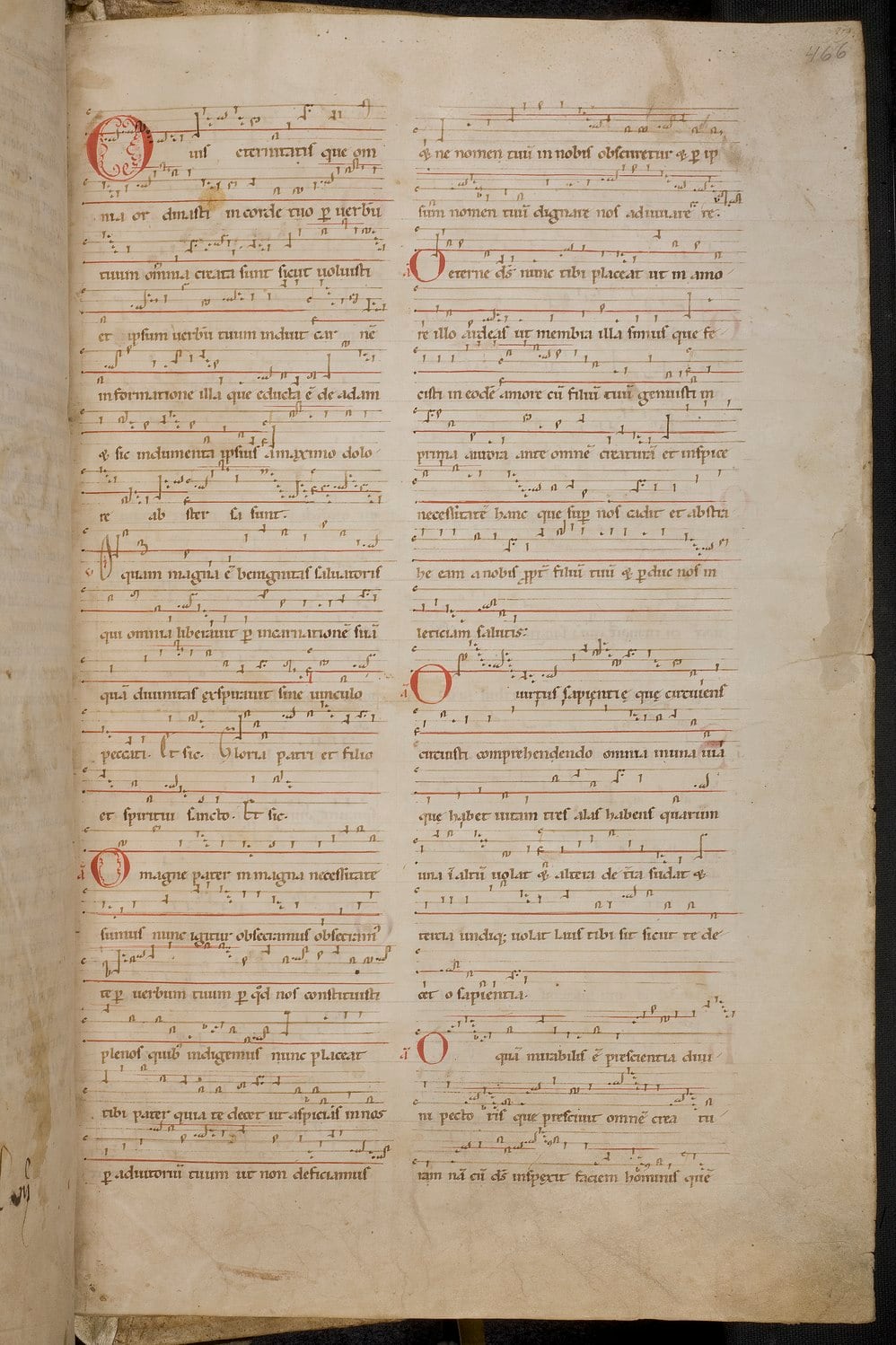 Riesencodex, folio 466r (Symphonia con notación)