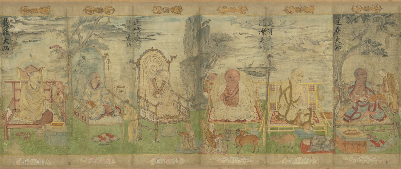 Los seis patriarcas del chan, rollo de Zhang Shengwen