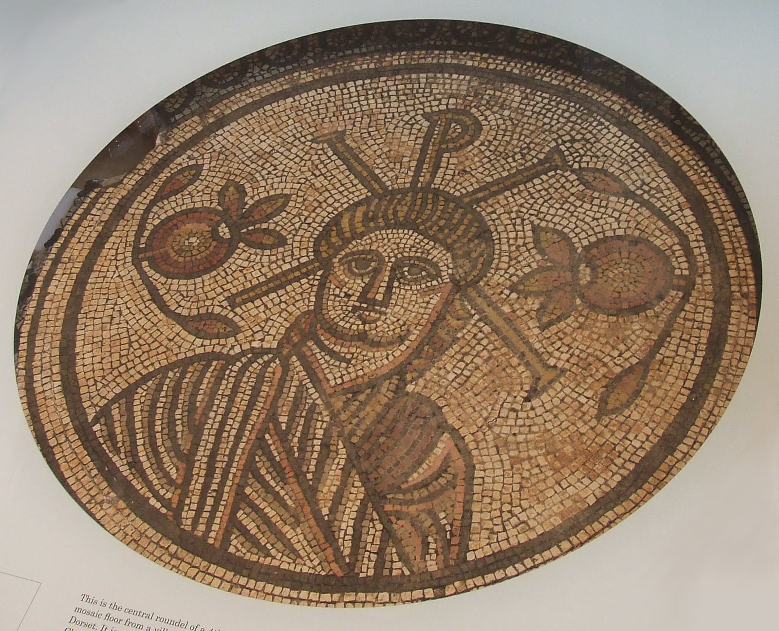 Medallón del mosaico de Hinton St Mary