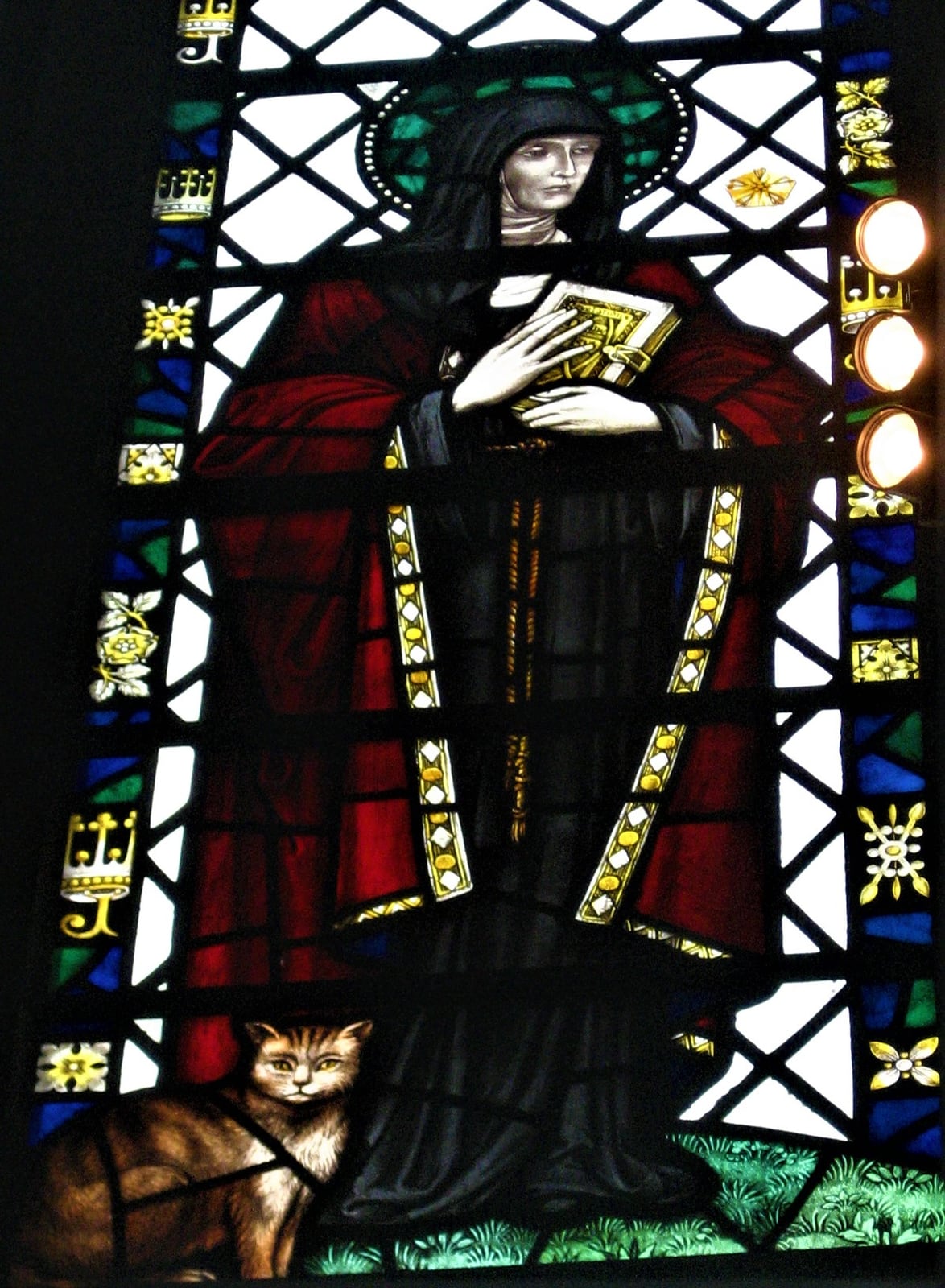 Juliana en una vidriera de la catedral de Norwich