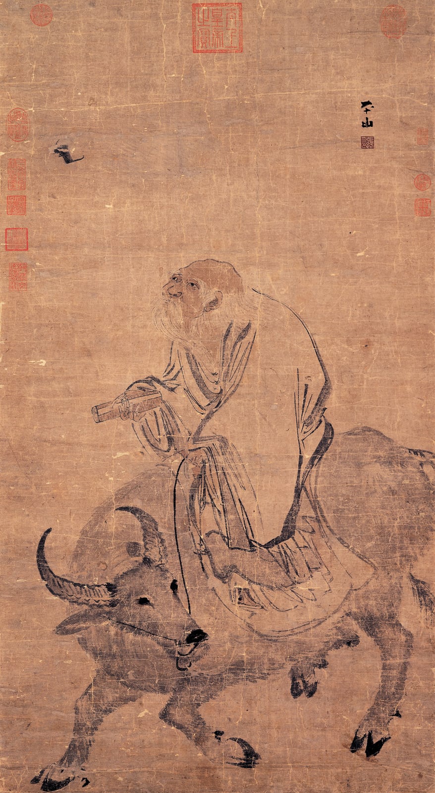 Laozi cabalgando un buey