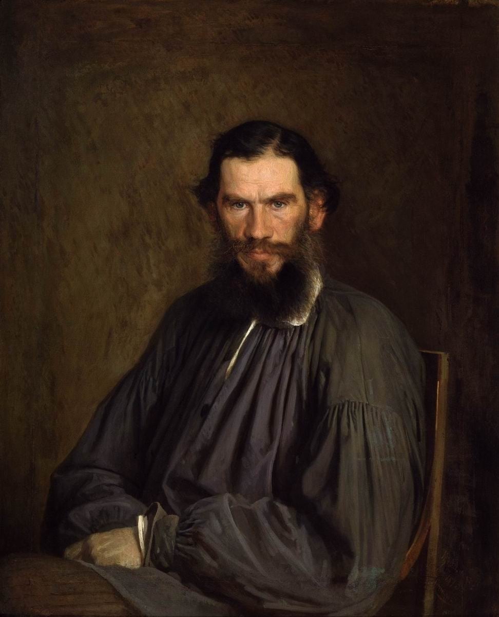 Retrato de Tolstói por Iván Kramskói (1873)