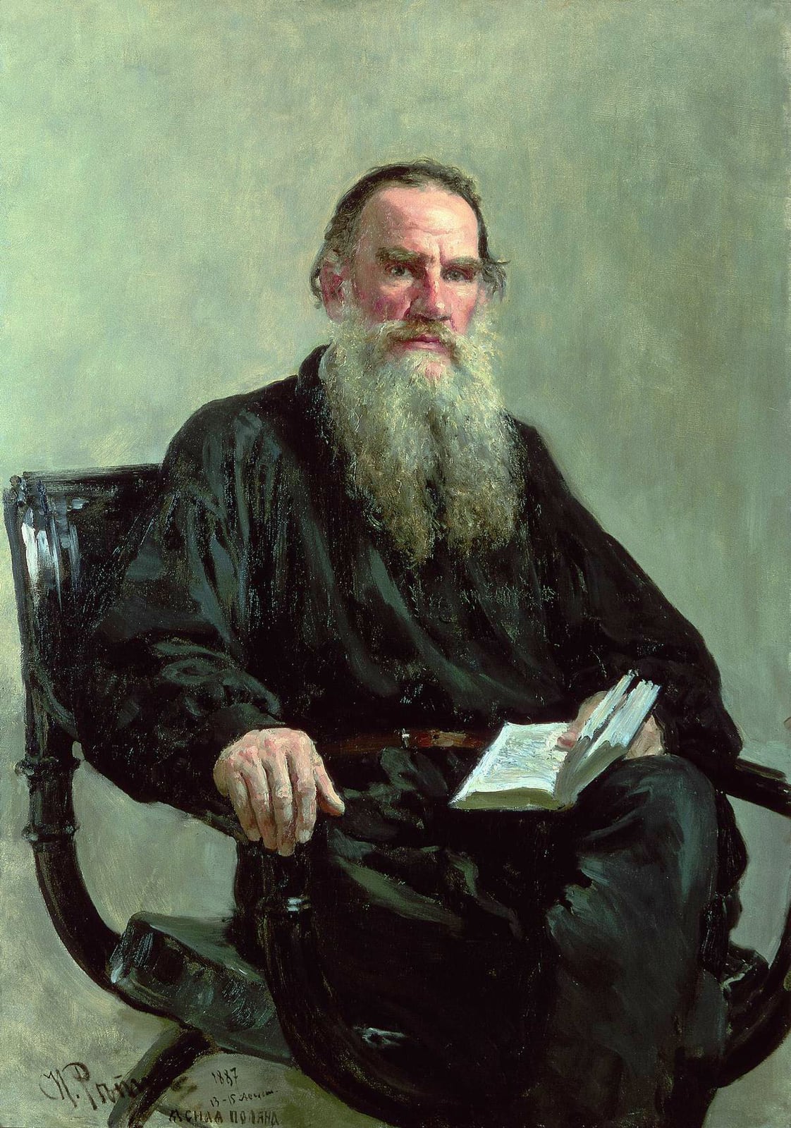 Retrato de Tolstói por Iliá Repin (1887)