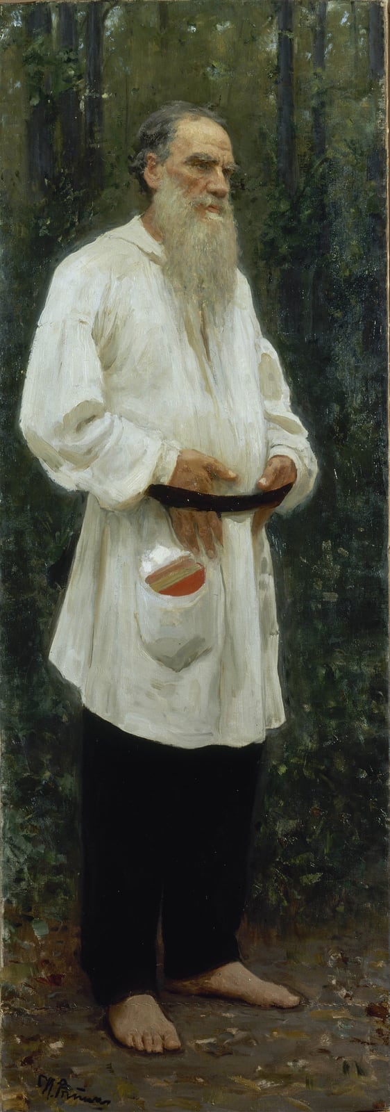 Tolstói descalzo (Repin, 1901)