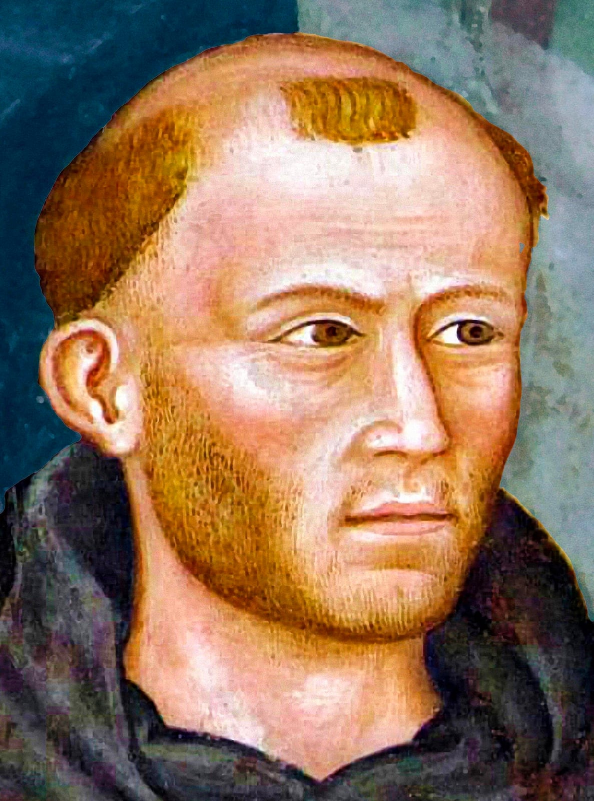 Fraile dominico identificado tradicionalmente con Eckhart (Andrea di Bonaiuto, Via Veritatis)