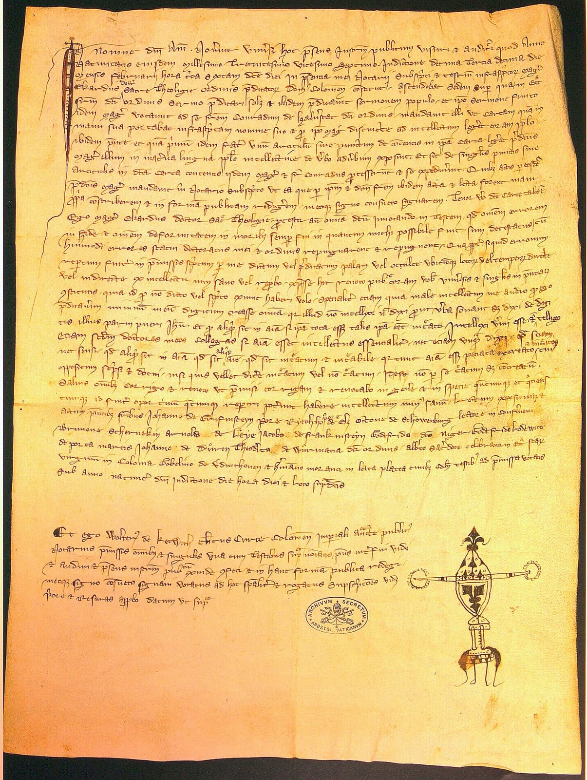 Instrumento notarial de la declaración pública de Eckhart (Colonia, 13 de febrero de 1327)
