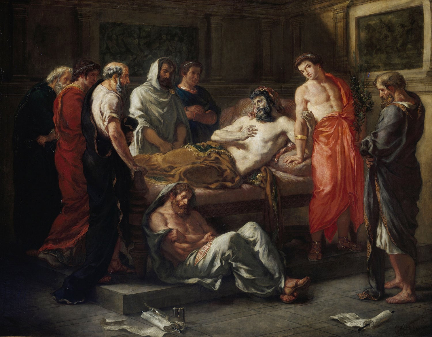 Las últimas palabras de Marco Aurelio (Delacroix, 1844)