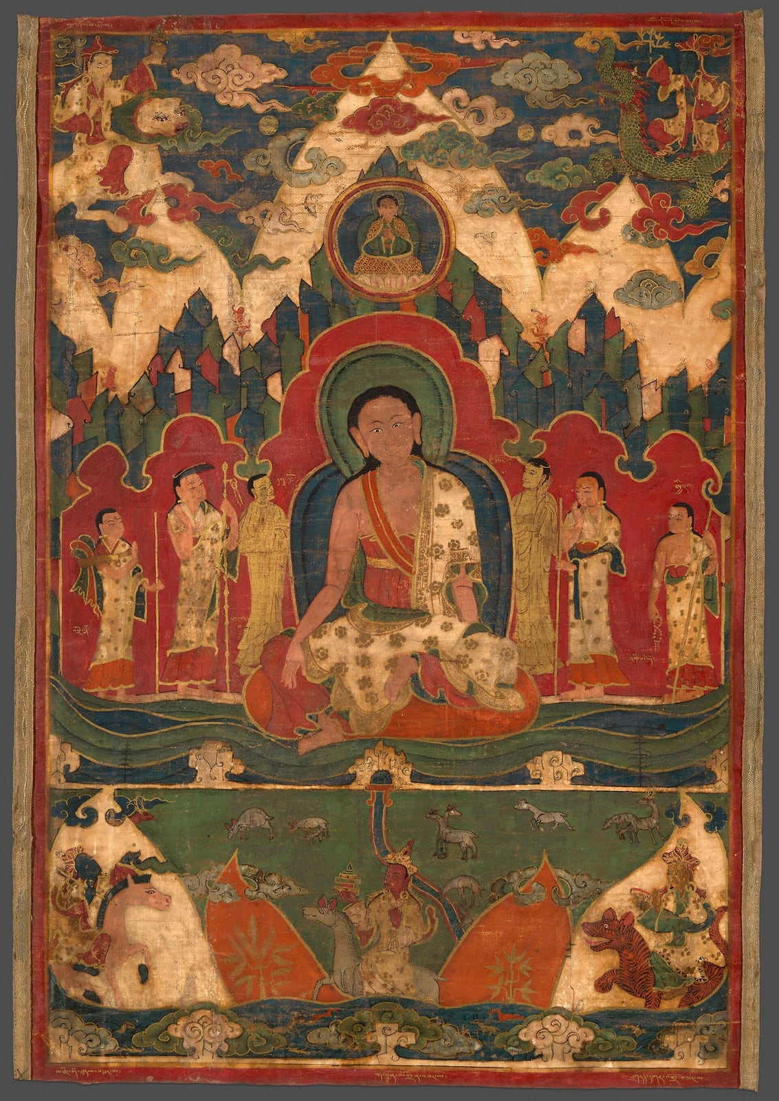 Milarepa en el monte Kailash, c. 1500 (Art Institute of Chicago, 1995.277)