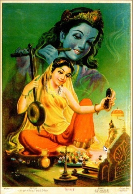 Meerabai (oleografía de Raja Ravi Varma)