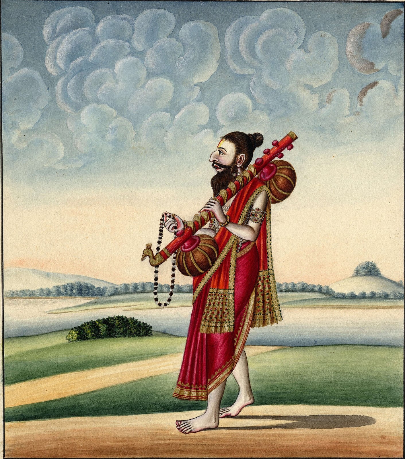 Probablemente Nārada, inventor de la vīṇā