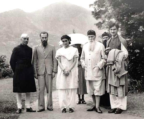 Jawaharlal Nehru, Indira Gandhi y Nicolás Roerich