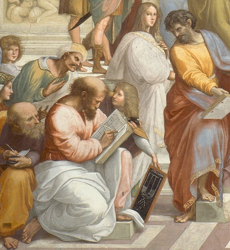 Pitágoras en «La escuela de Atenas»