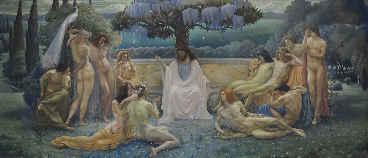 La escuela de Platón (Jean Delville, 1898)