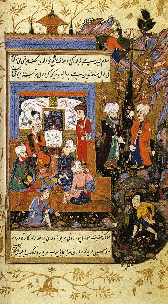 Rumi y su discípulo Husam al-Din Chelebi
