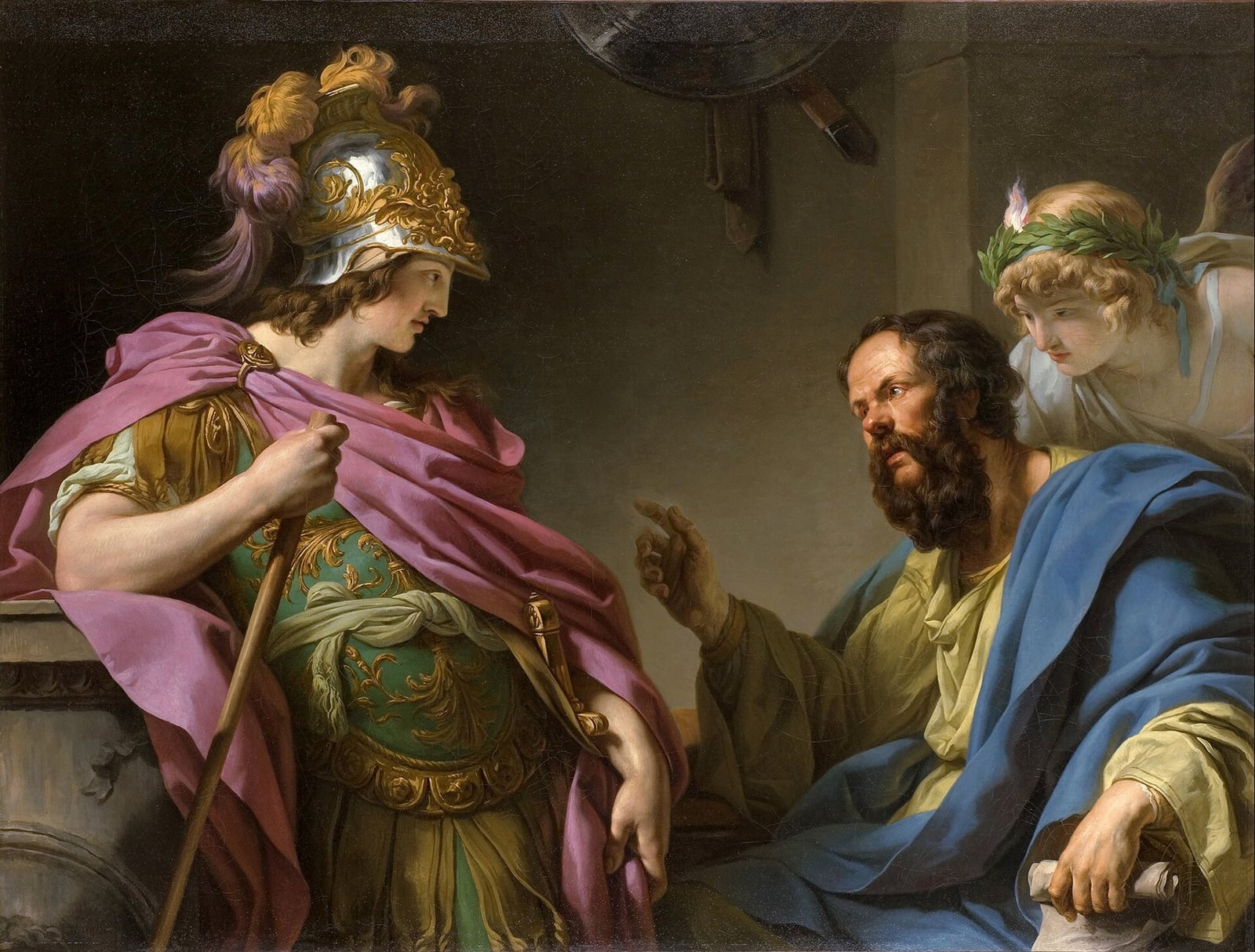 Alcibíades recibiendo las lecciones de Sócrates
