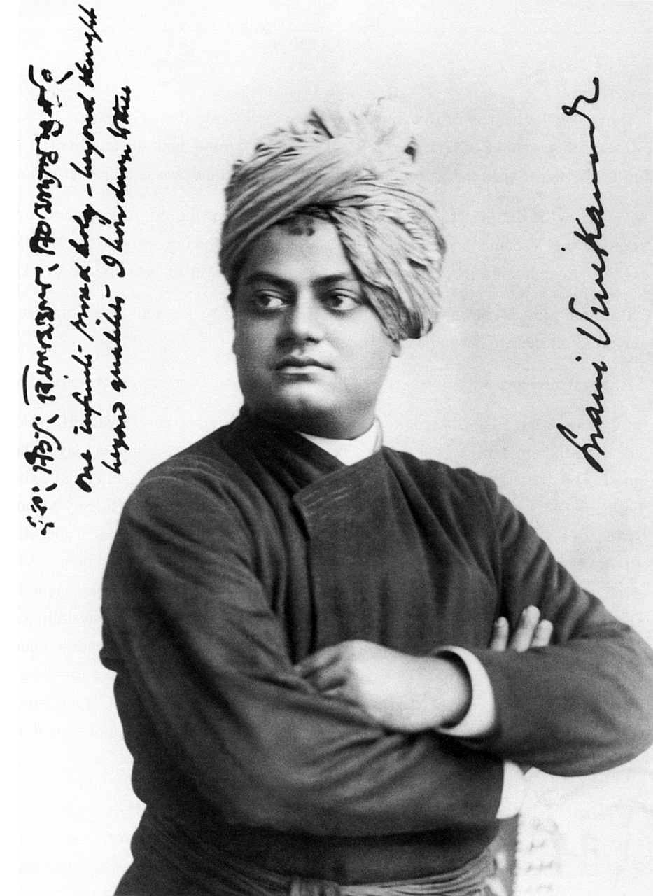 Swami Vivekananda en Chicago, septiembre de 1893 (con dedicatoria autógrafa)