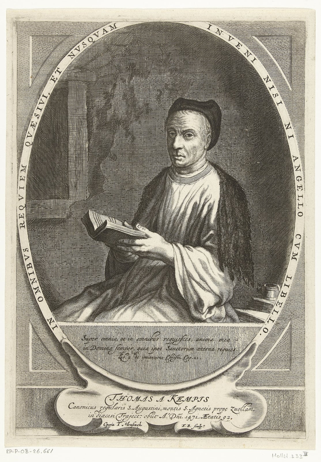 Retrato de Thomas a Kempis en su celda