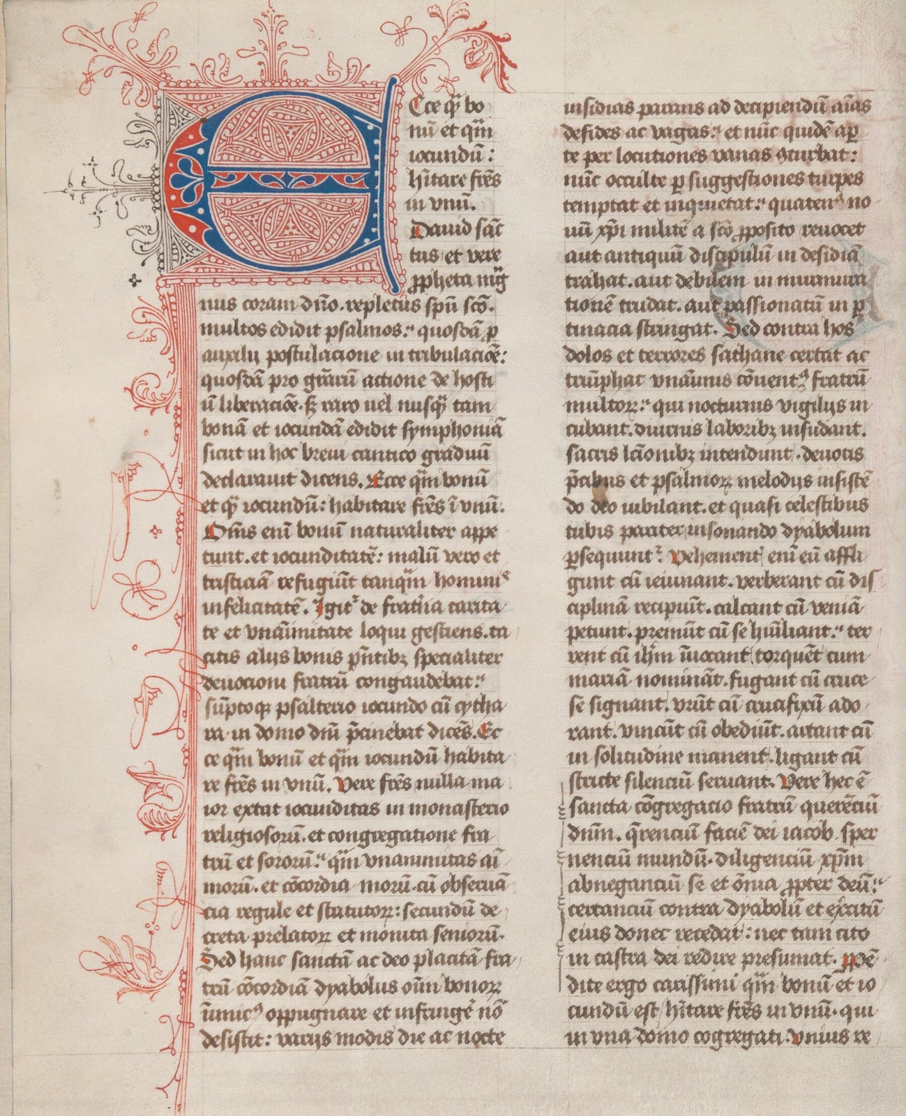 Fragmento del manuscrito «Opera» de Thomas a Kempis