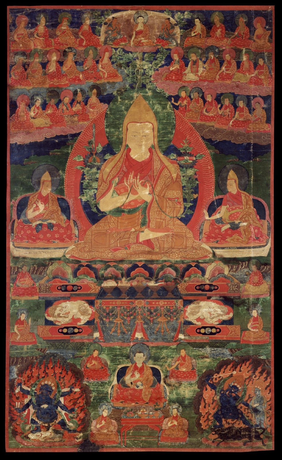 Tsongkhapa, pintura del siglo XVI (Rubin Museum of Art)