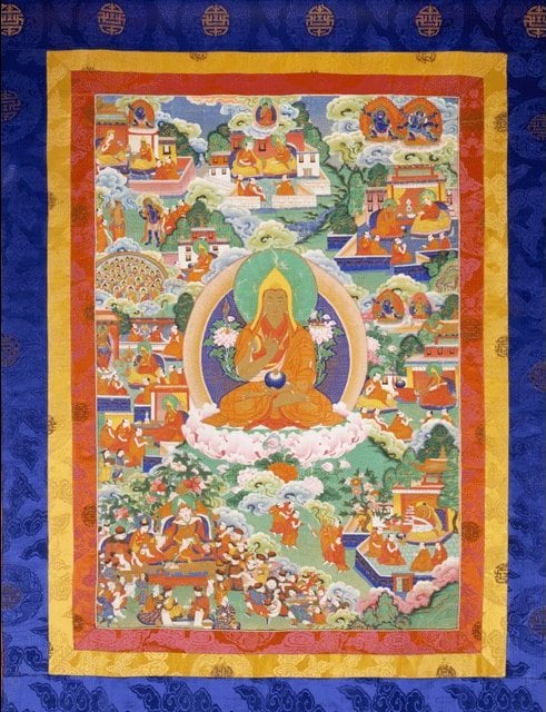 Tsongkhapa como maestro itinerante y restaurador de templos, Tíbet, siglos XVIII–XIX