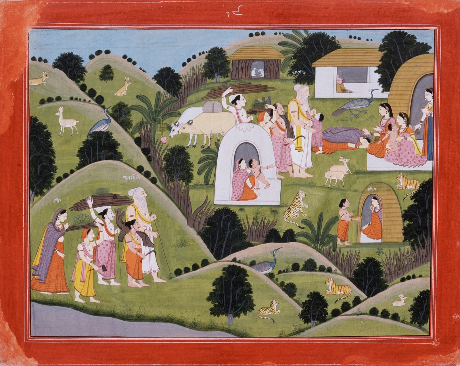 La ermita de Vālmīki (Rāmāyaṇa de Nadaun)