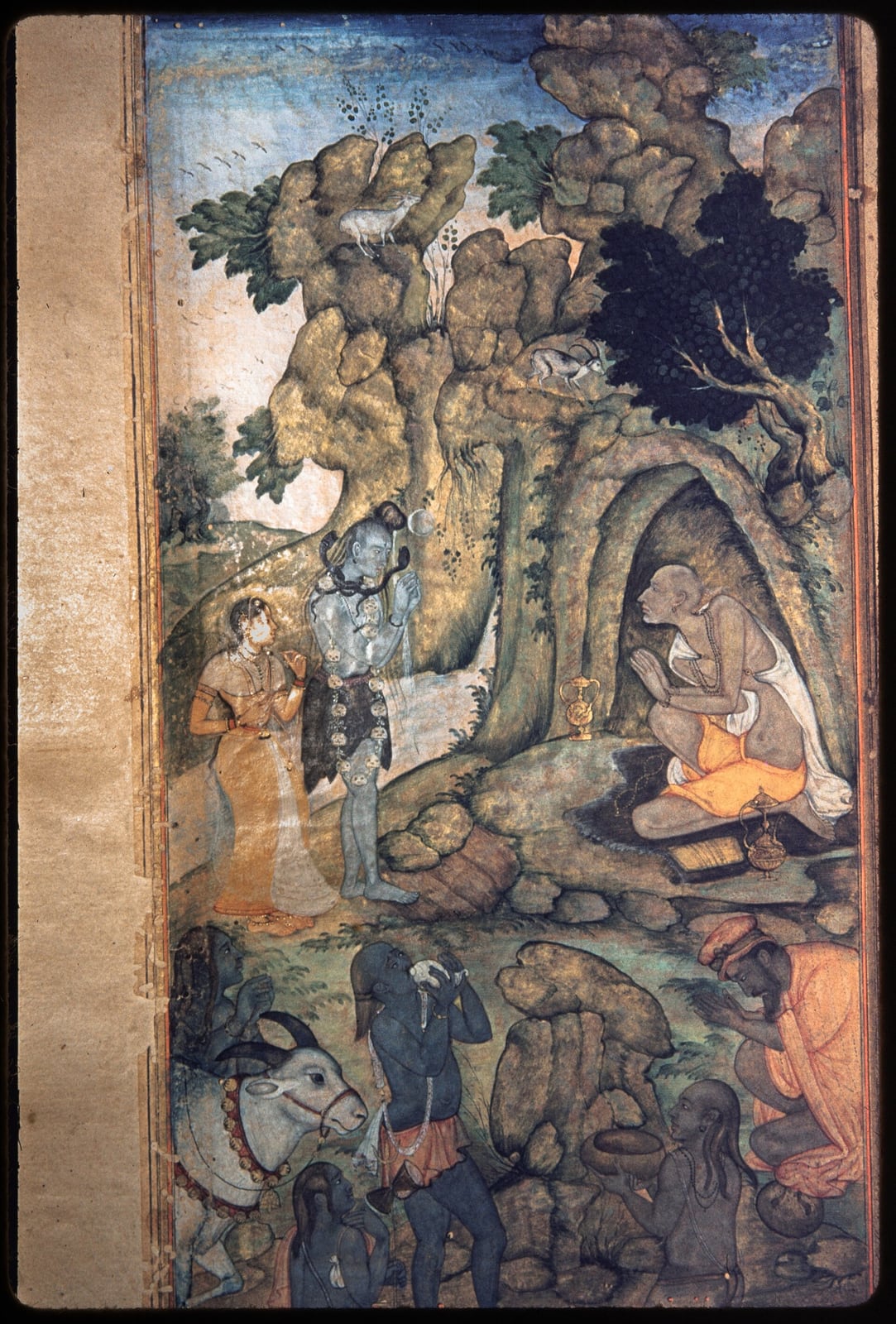 Vasiṣṭha saluda a Śiva y Pārvatī (Yoga Vāsiṣṭha mogol)