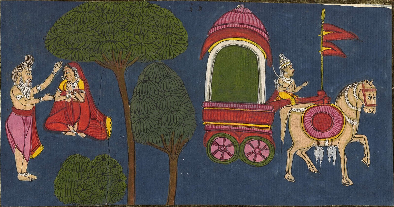 Vasiṣṭha habla a Sītā antes de su partida