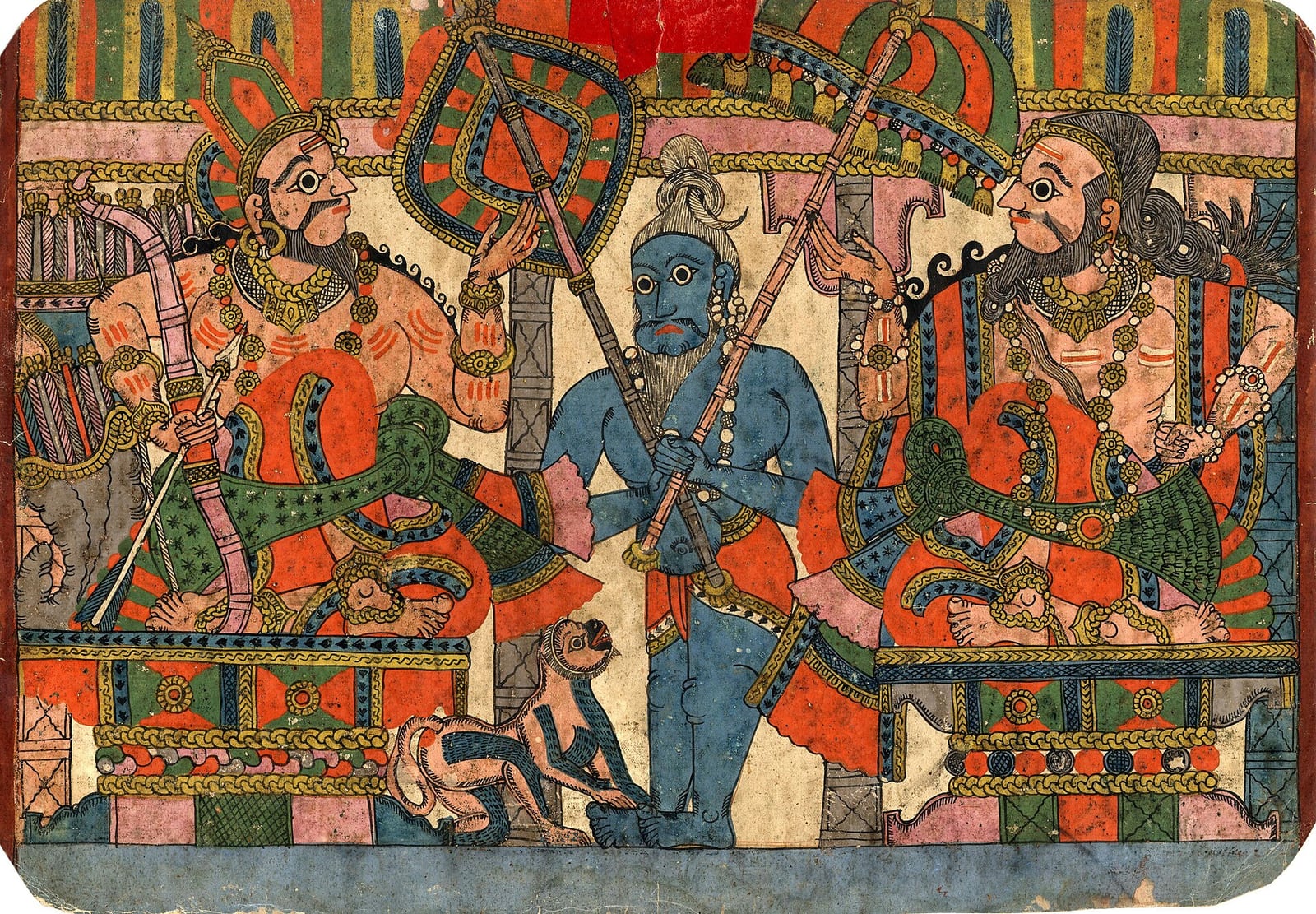Vyāsa y el rey Janamejaya (pintura de Paithan)