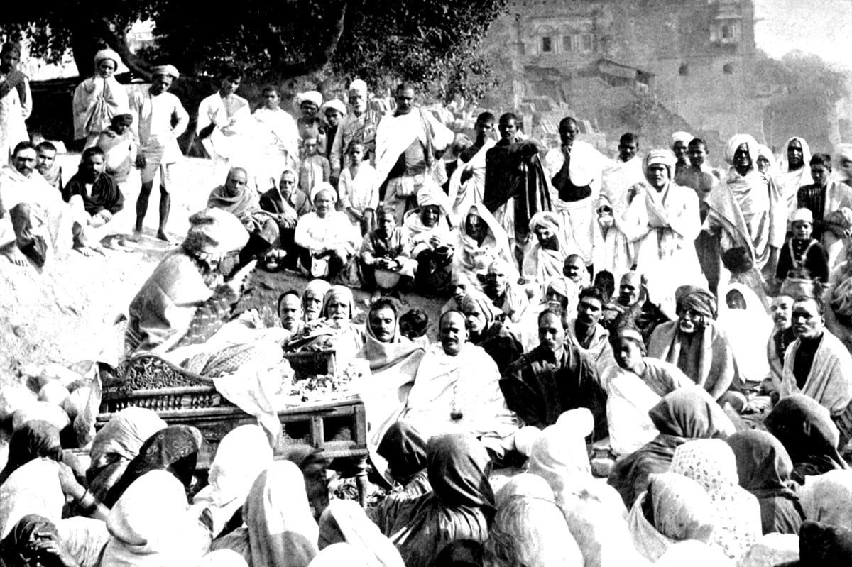Un «vyāsa» o recitador público del Mahābhārata