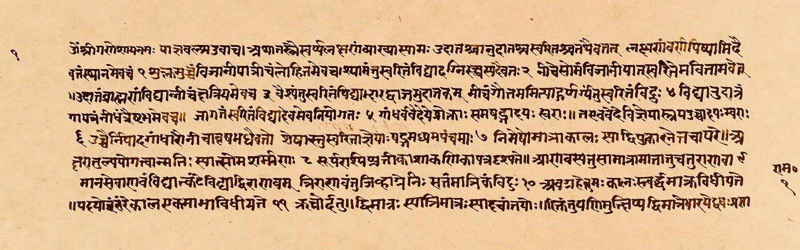 Manuscrito de 1877 de la Yājñavalkya Śikṣā